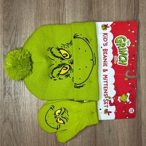 Dr. Seuss: The Grinch Kid's Beanie & Mittens Set
